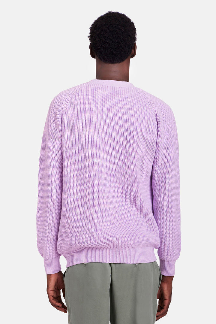 BK Ribbed Cardigan Lilac