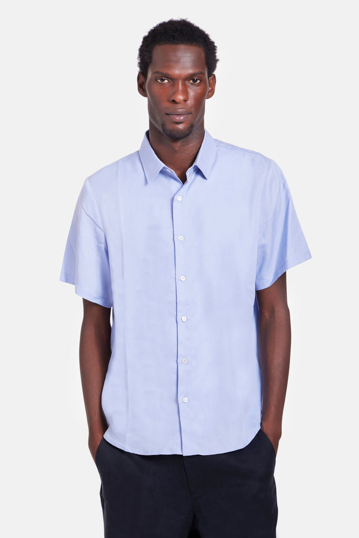 Tencel SS Buttondown Light Blue