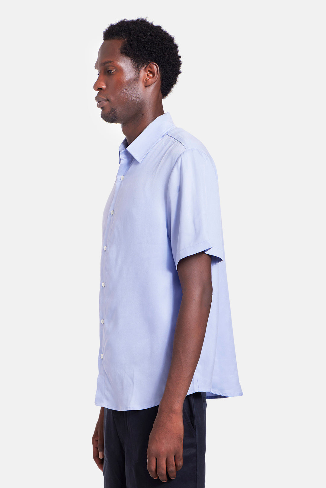 Tencel SS Buttondown Light Blue