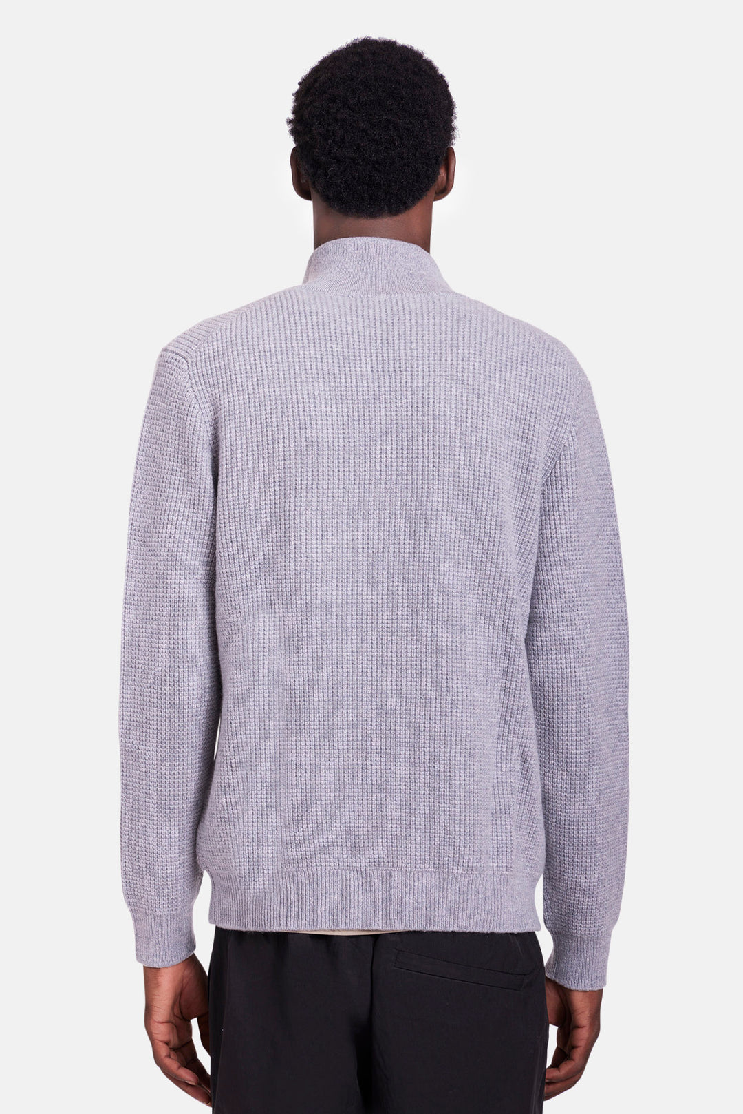 Kenny Cash Waffle Zip Up Heather Grey