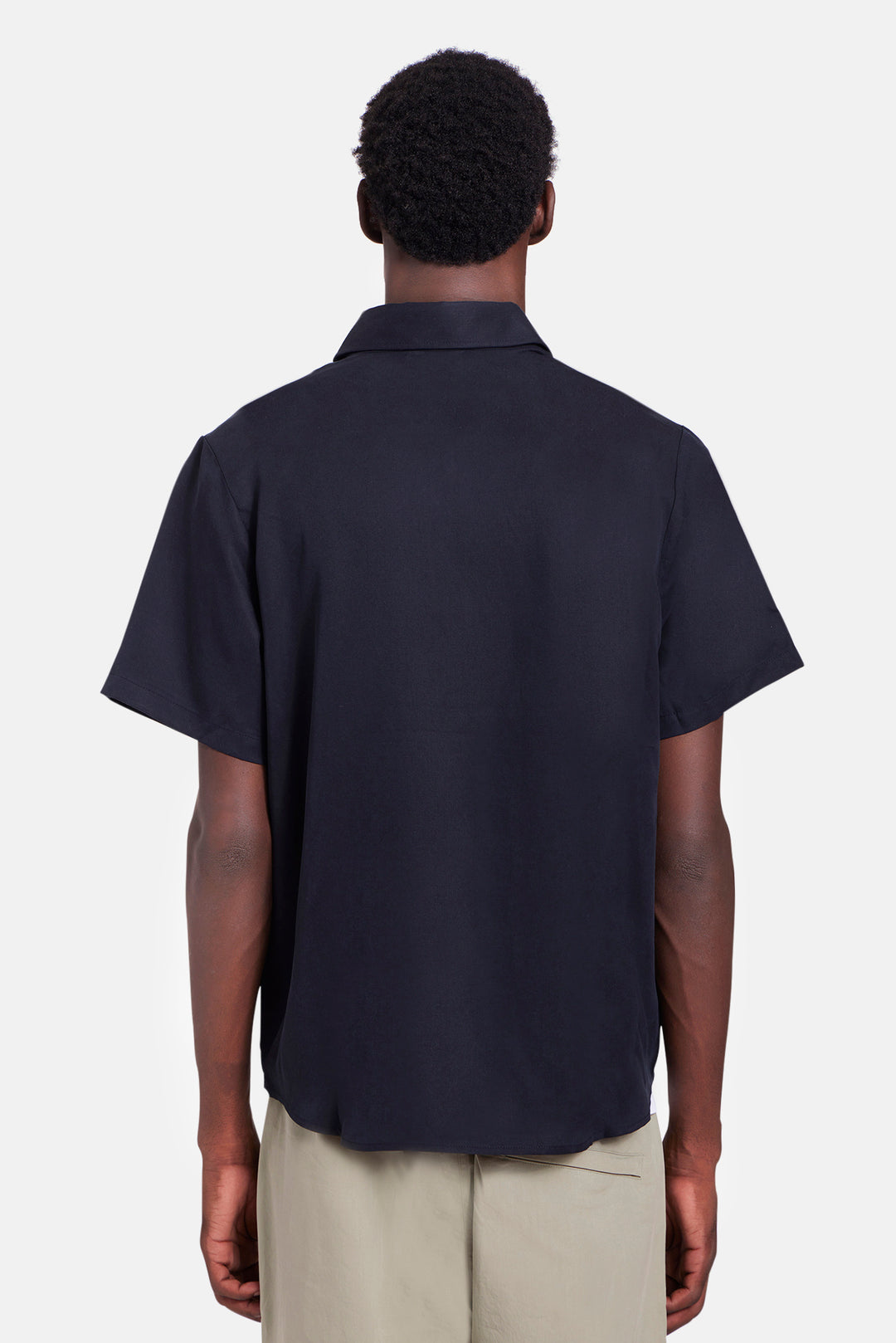 Tencel SS Buttondown Navy