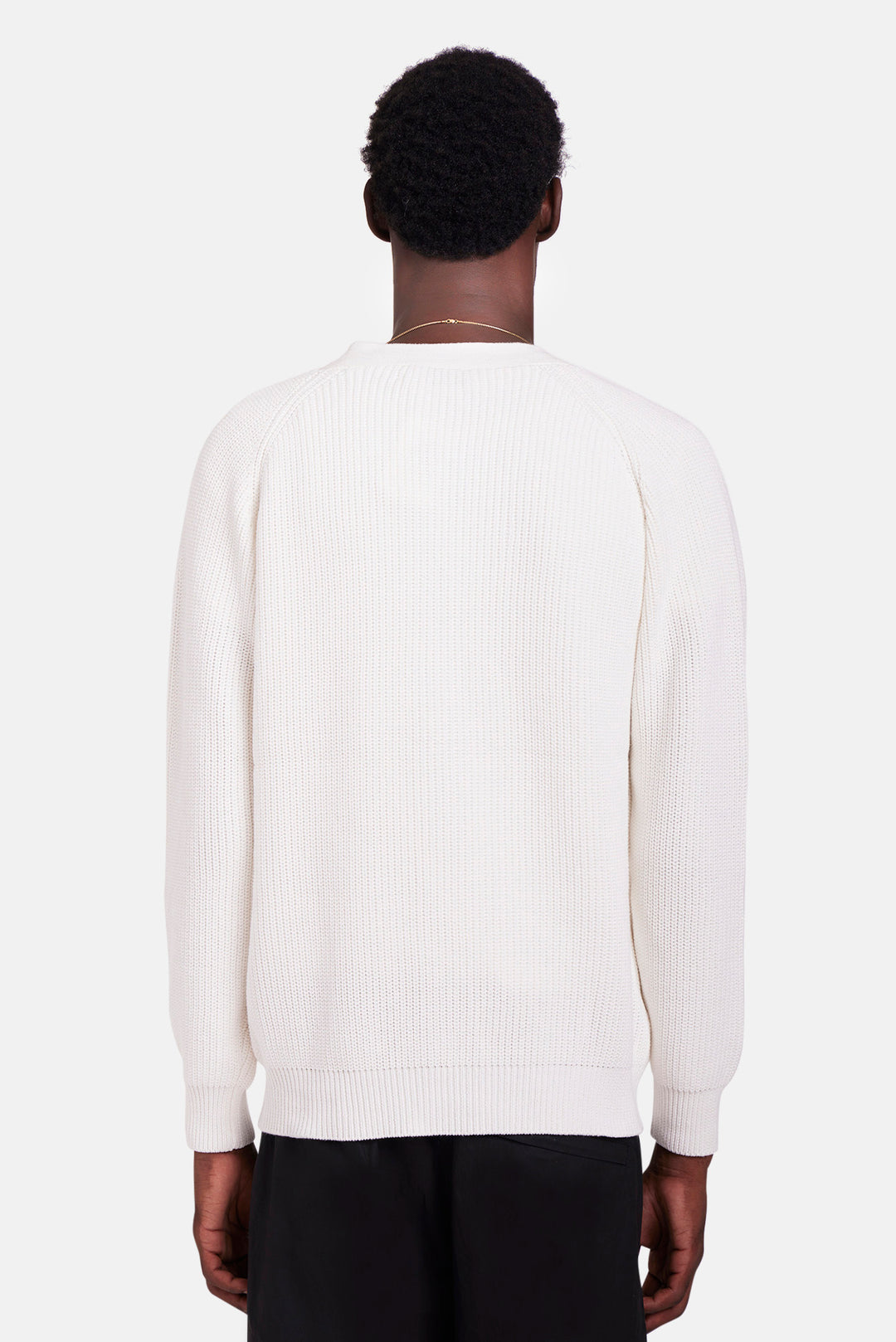 BK Ribbed Cardigan Ivory