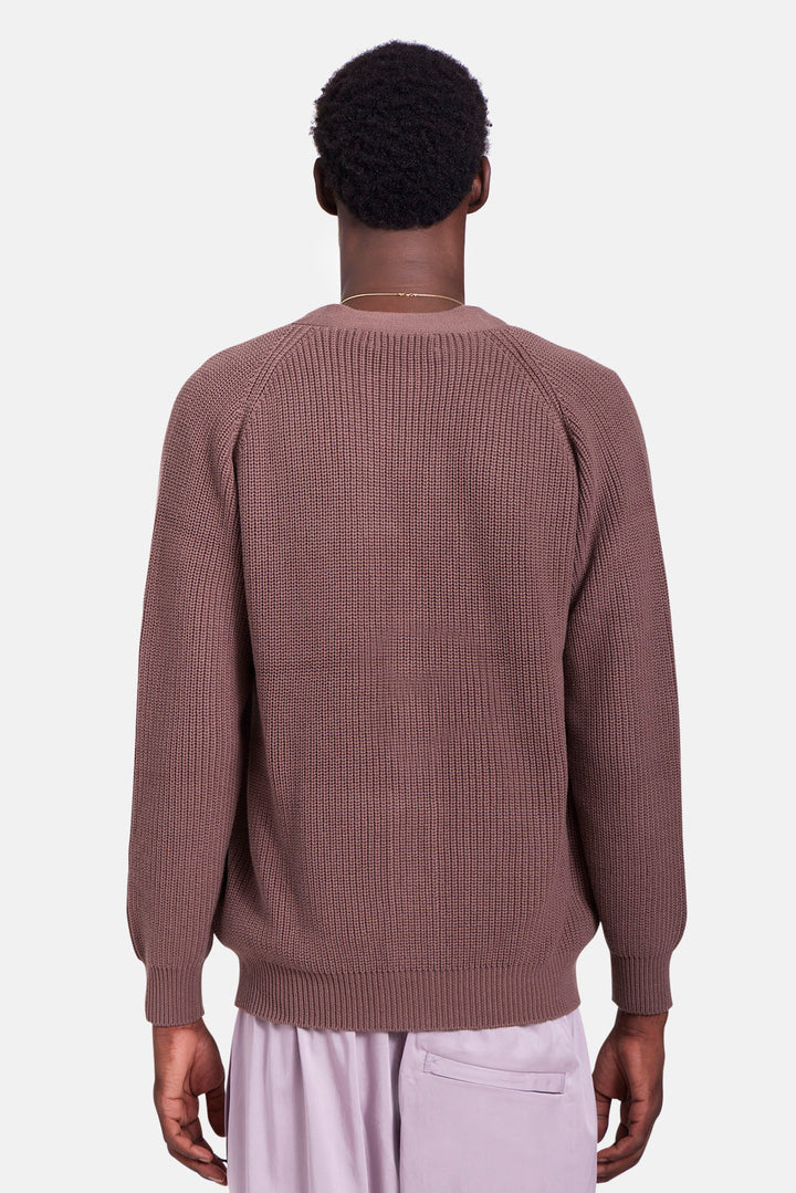 BK Ribbed Cardigan Brown