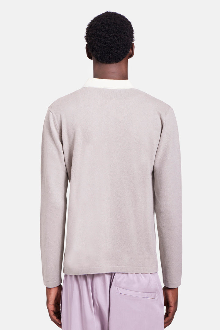 Cashmere Rugby Grey w/ White Collar