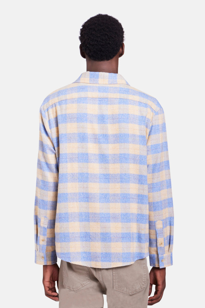Brandon Brushed Flannel Butter/Blue Plaid