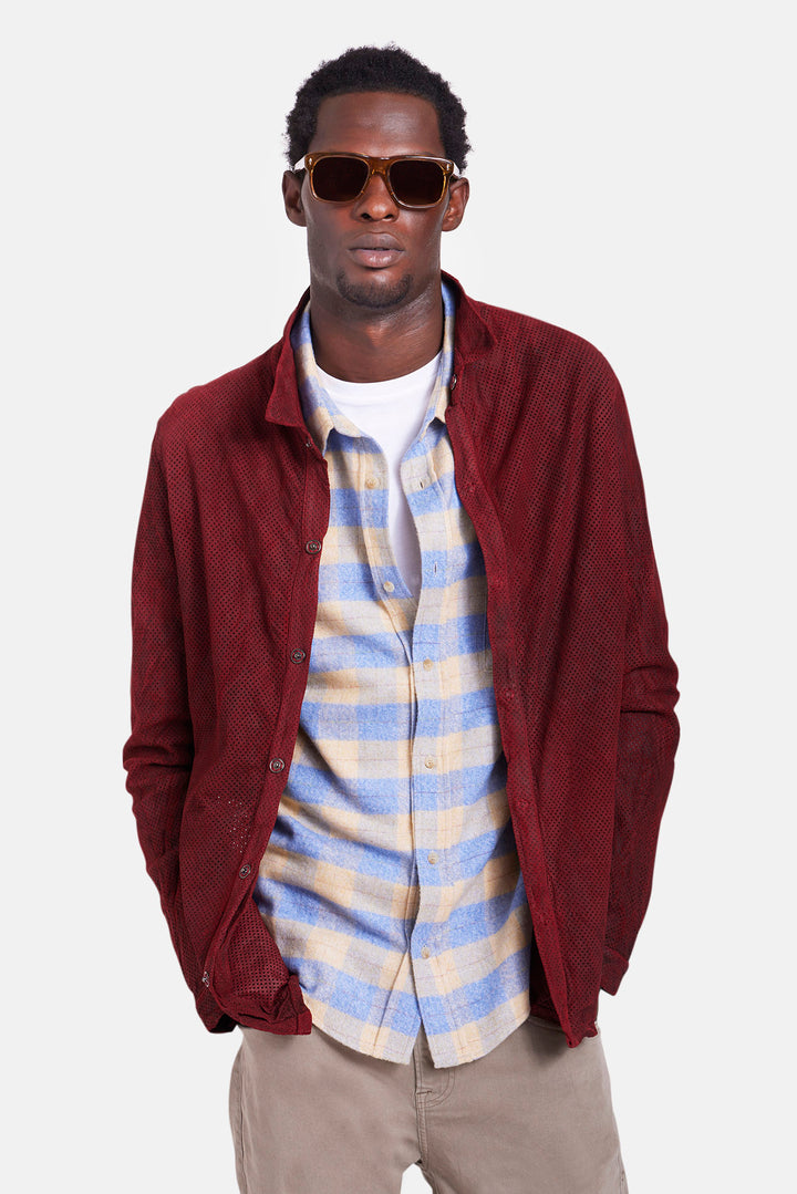 Brandon Brushed Flannel Butter/Blue Plaid