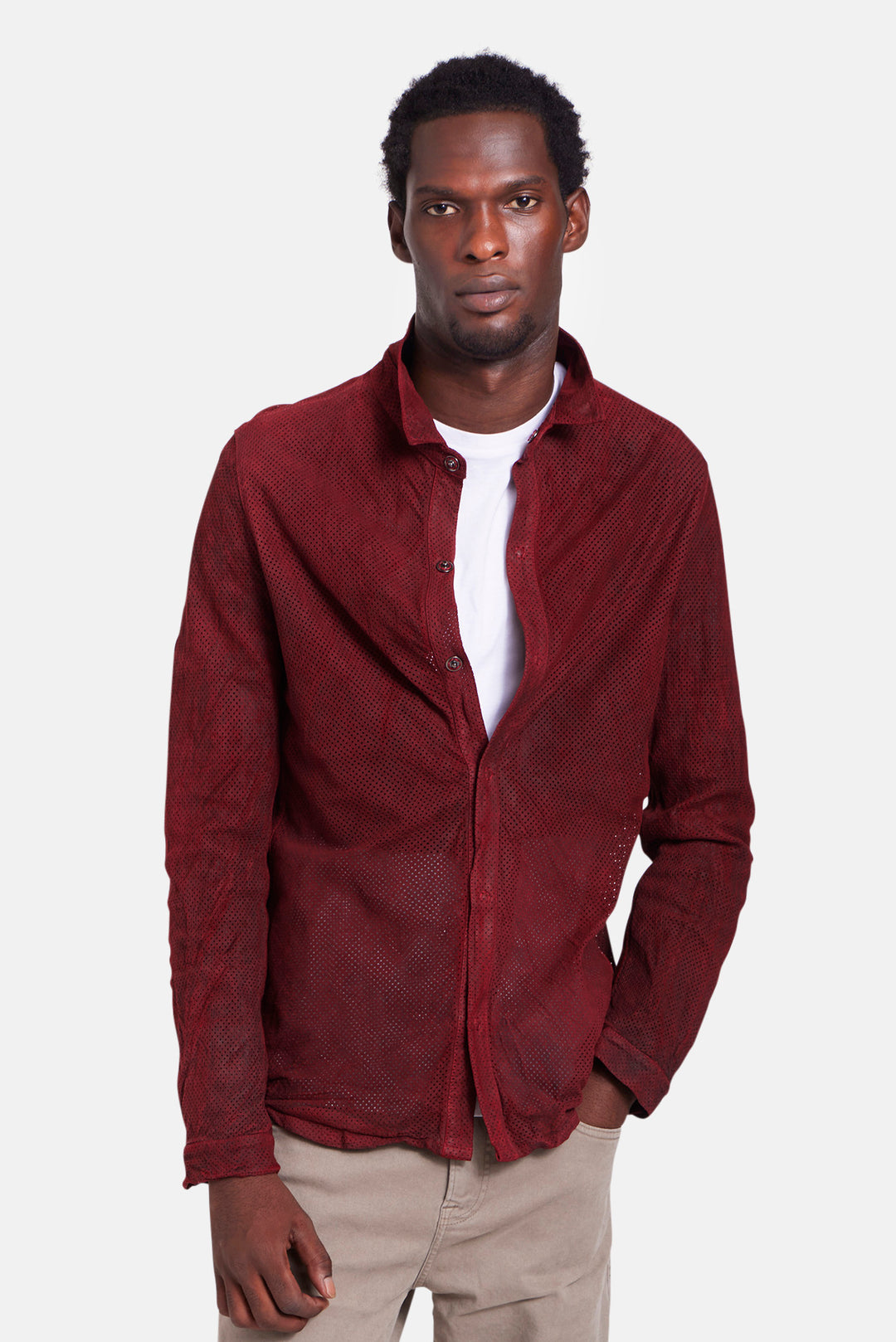Leather Shirt Paprika