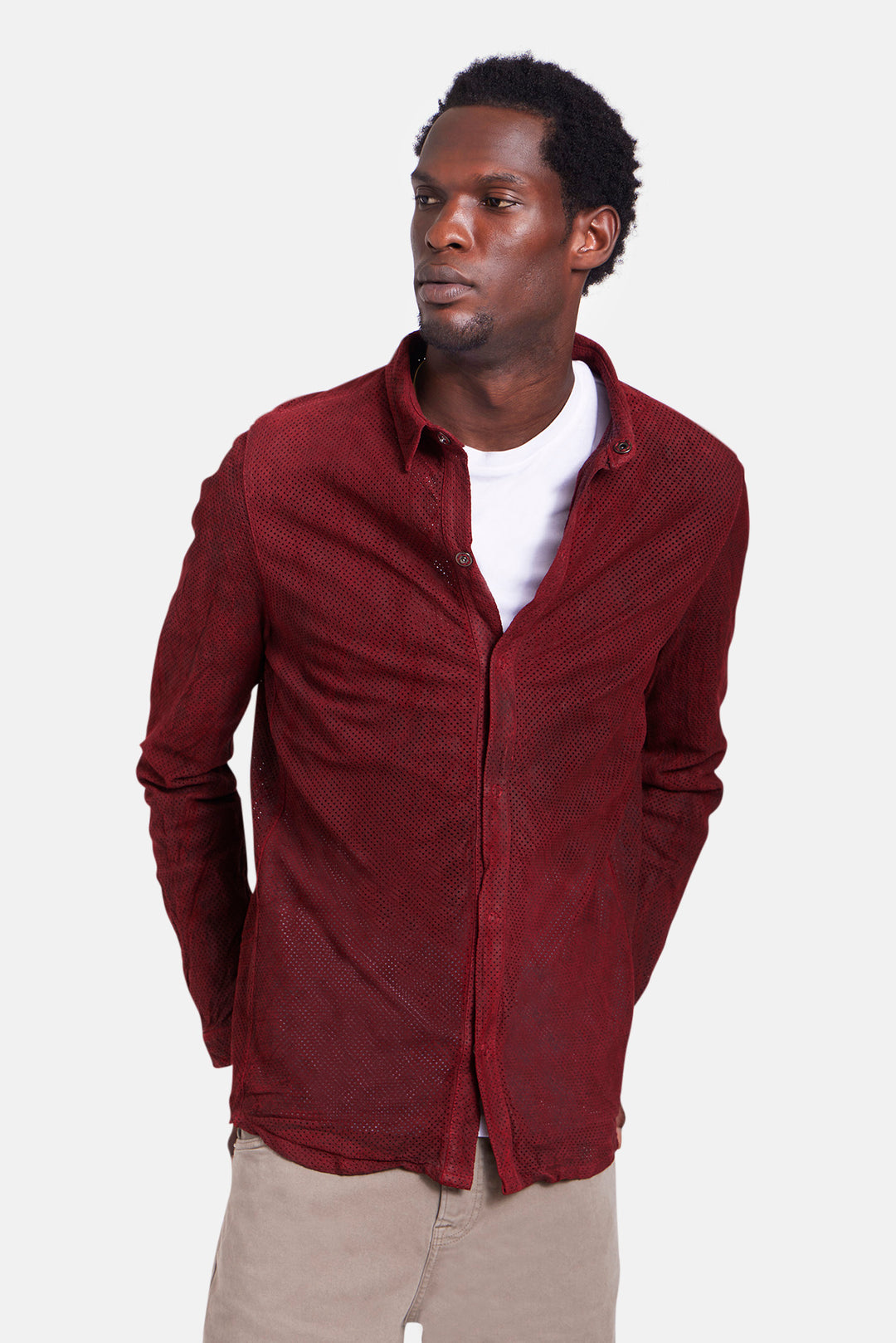Leather Shirt Paprika