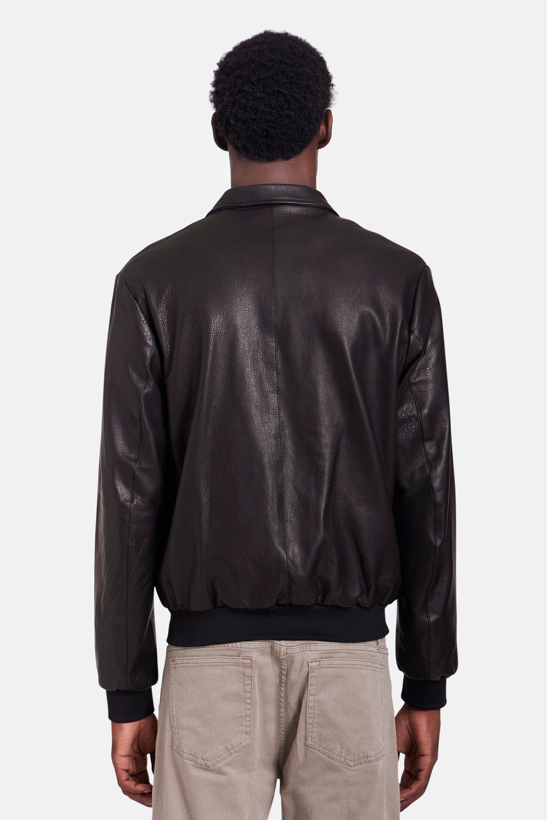 Butter Leather Bomber Black