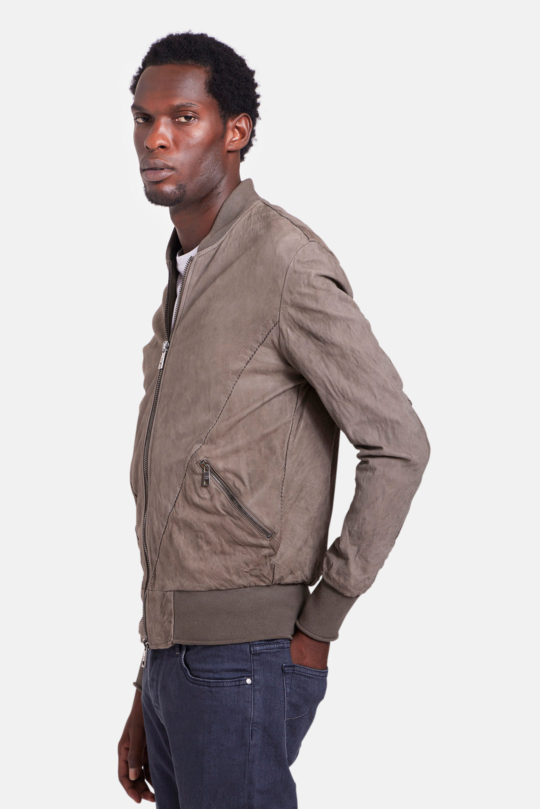 Leather Bomber Aneto