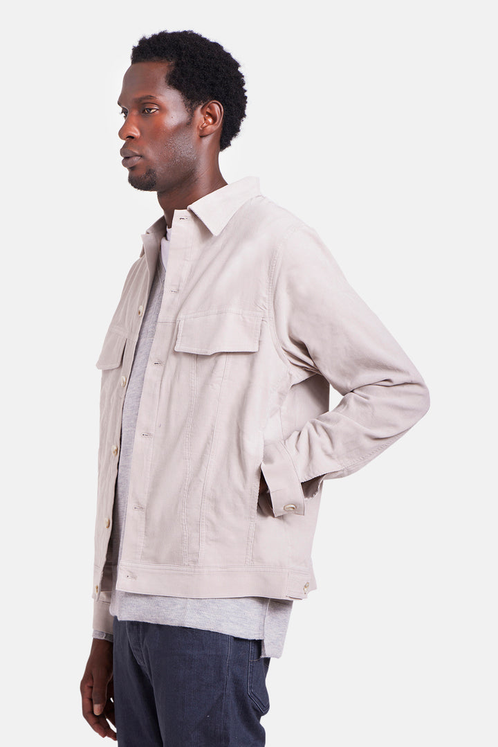 Dante Micro Cord Trucker Jacket Beige