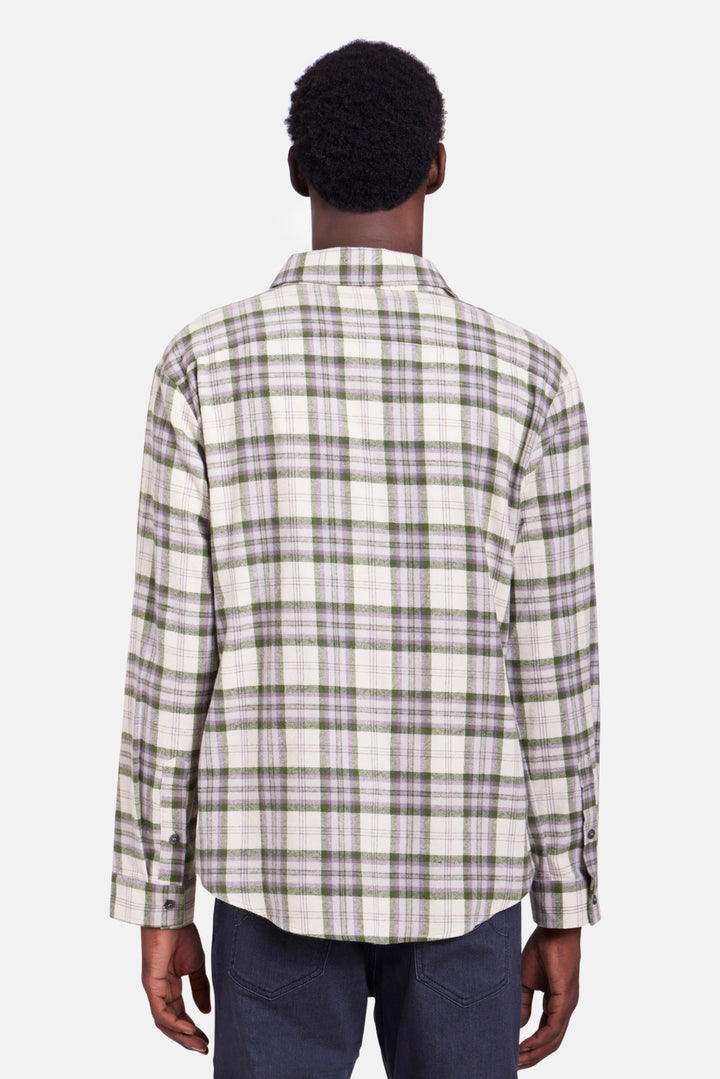 Brandon Brushed Flannel Olive/Cream Plaid