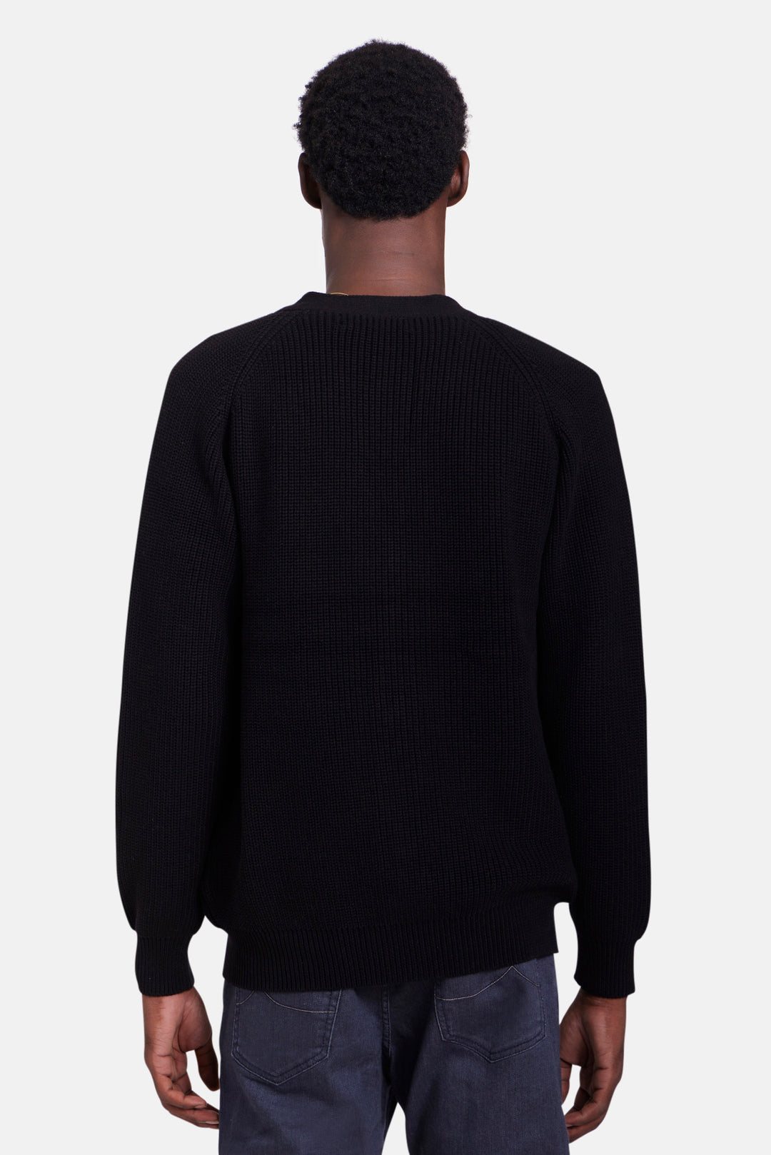 BK Ribbed Cardigan Black