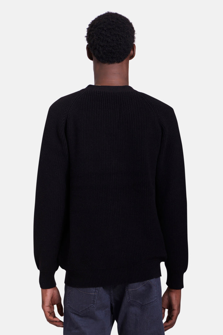 BK Ribbed Cardigan Black