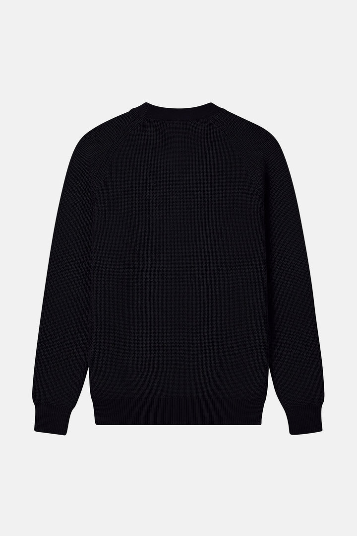 BK Ribbed Cardigan Black