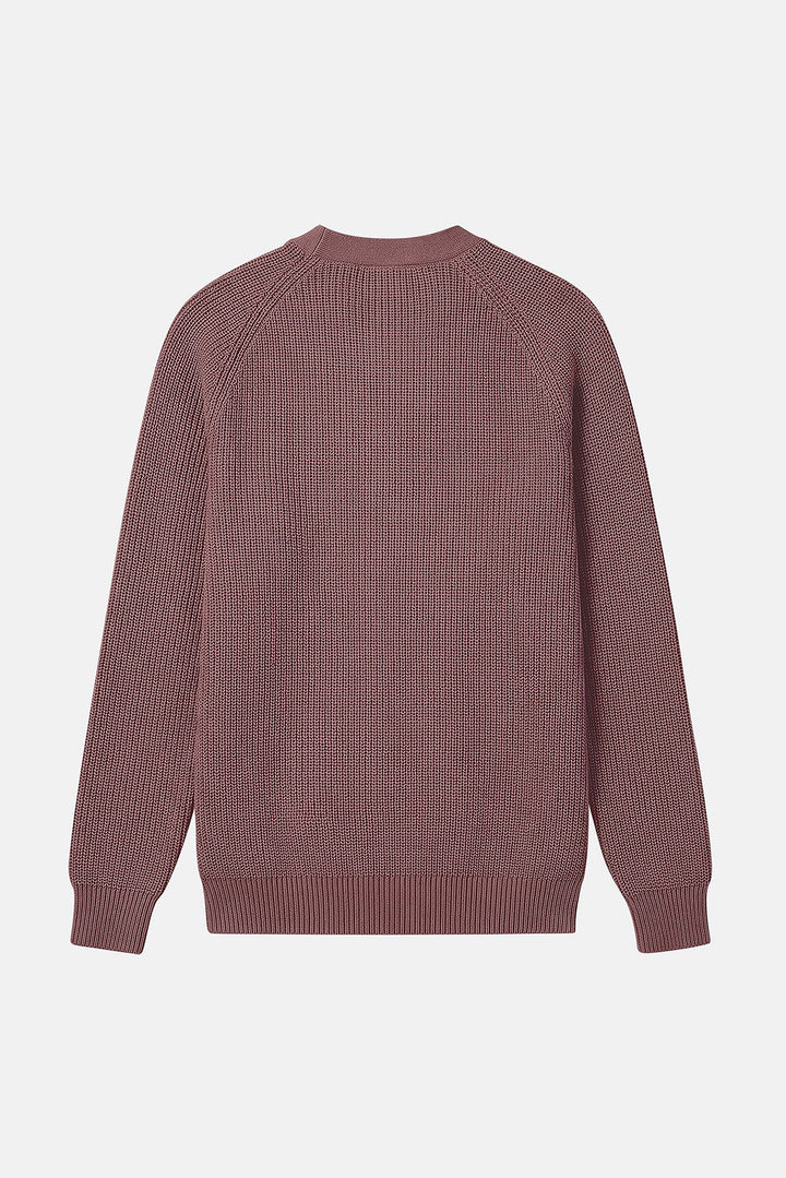 BK Ribbed Cardigan Brown