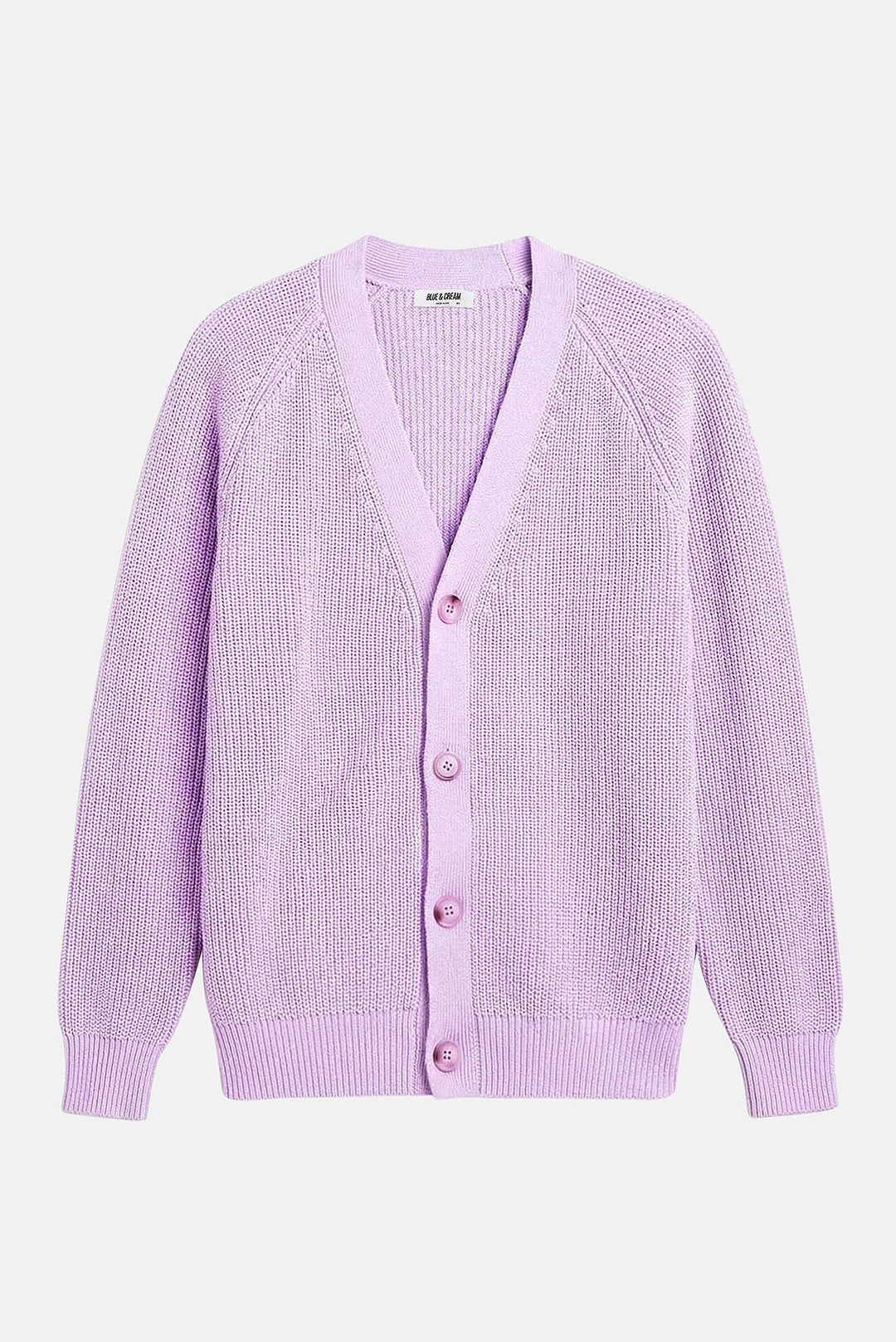BK Ribbed Cardigan Lilac