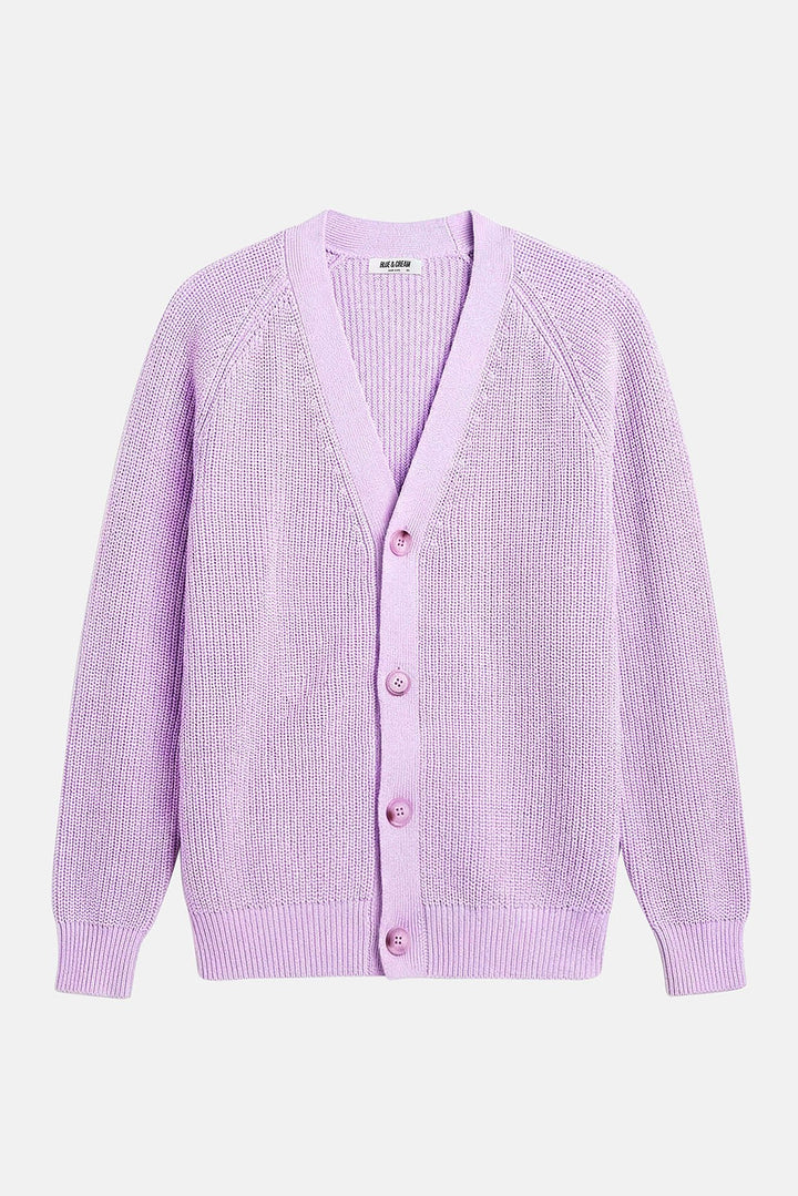 BK Ribbed Cardigan Lilac