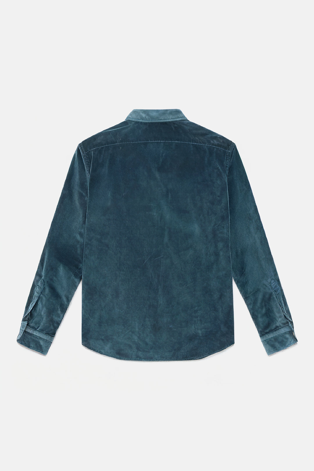 Soft Velvet Western Shirt Teal