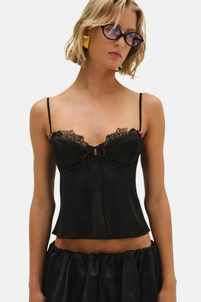 トップス Bed&BreakfastDrape ette CamisoleB&B BabetteCamisoleTopBlack_grande