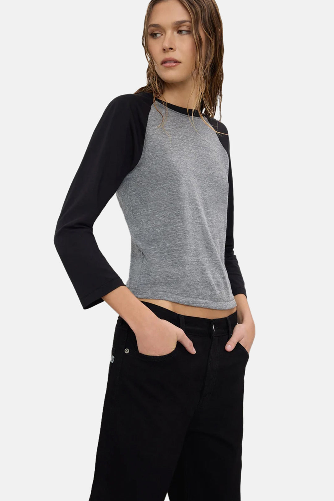 Baseball Tee Dark Grey/Black