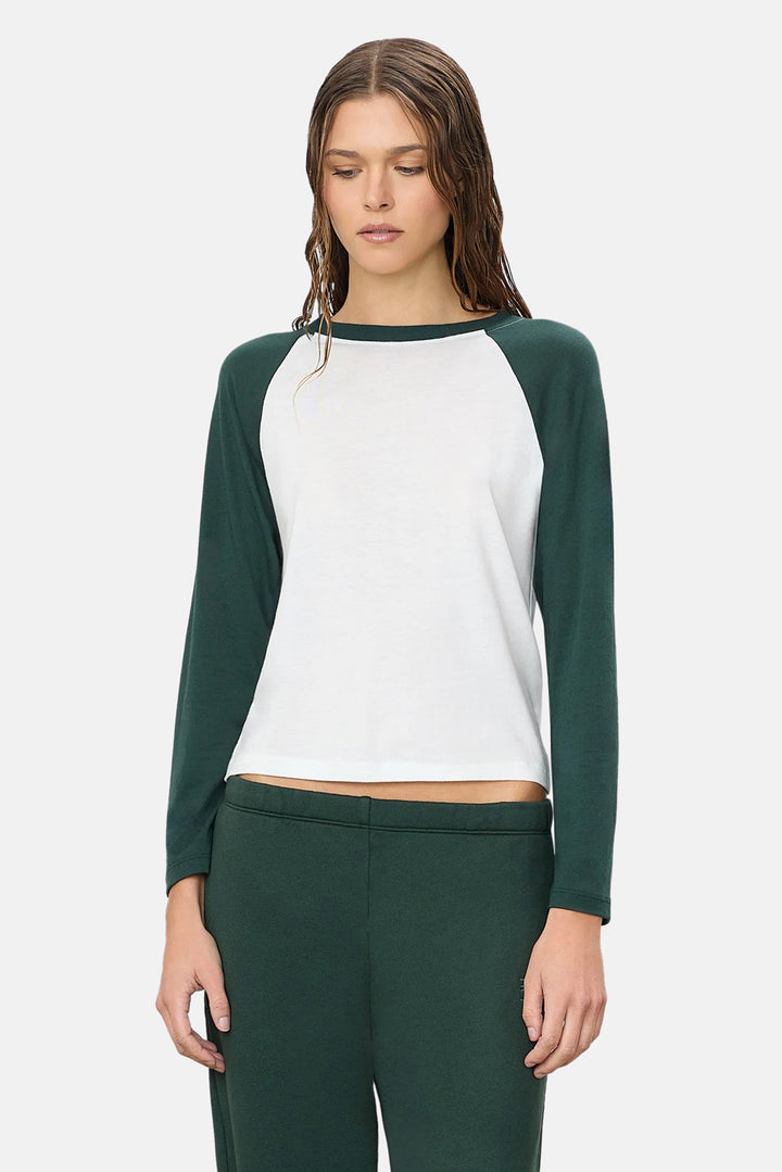 Baseball Tee Ivory/Forest