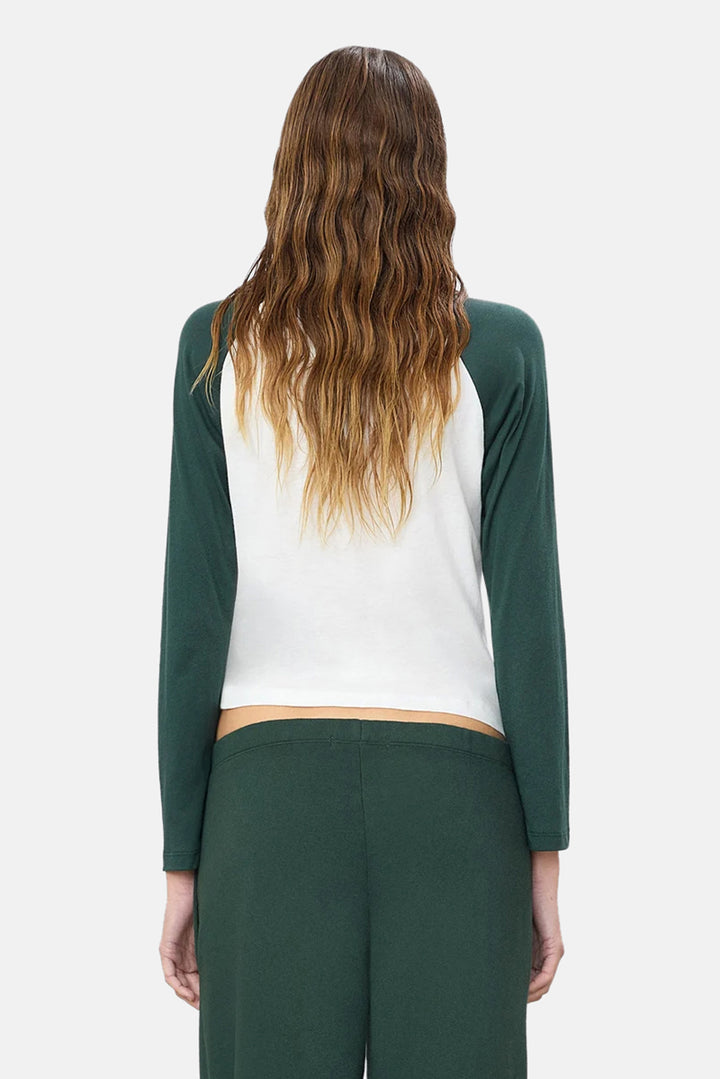 Baseball Tee Ivory/Forest