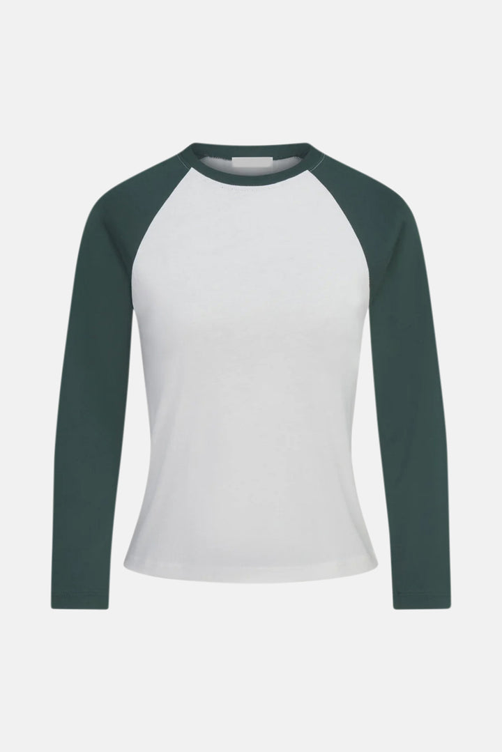 Baseball Tee Ivory/Forest