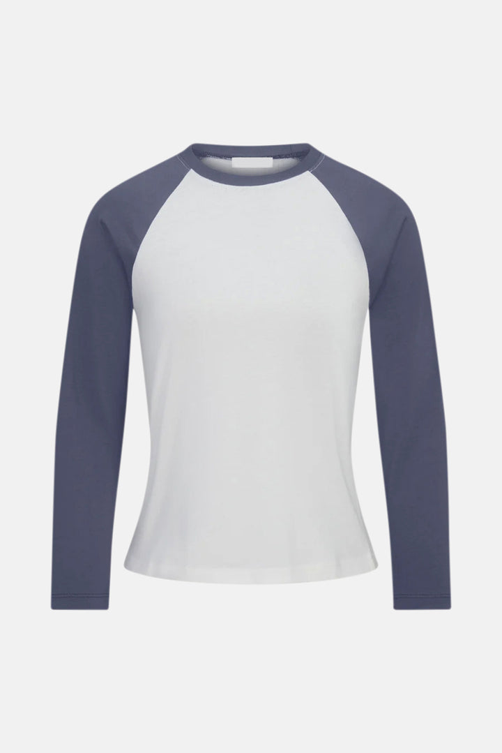 Baseball Tee Ivory/Washed Navy
