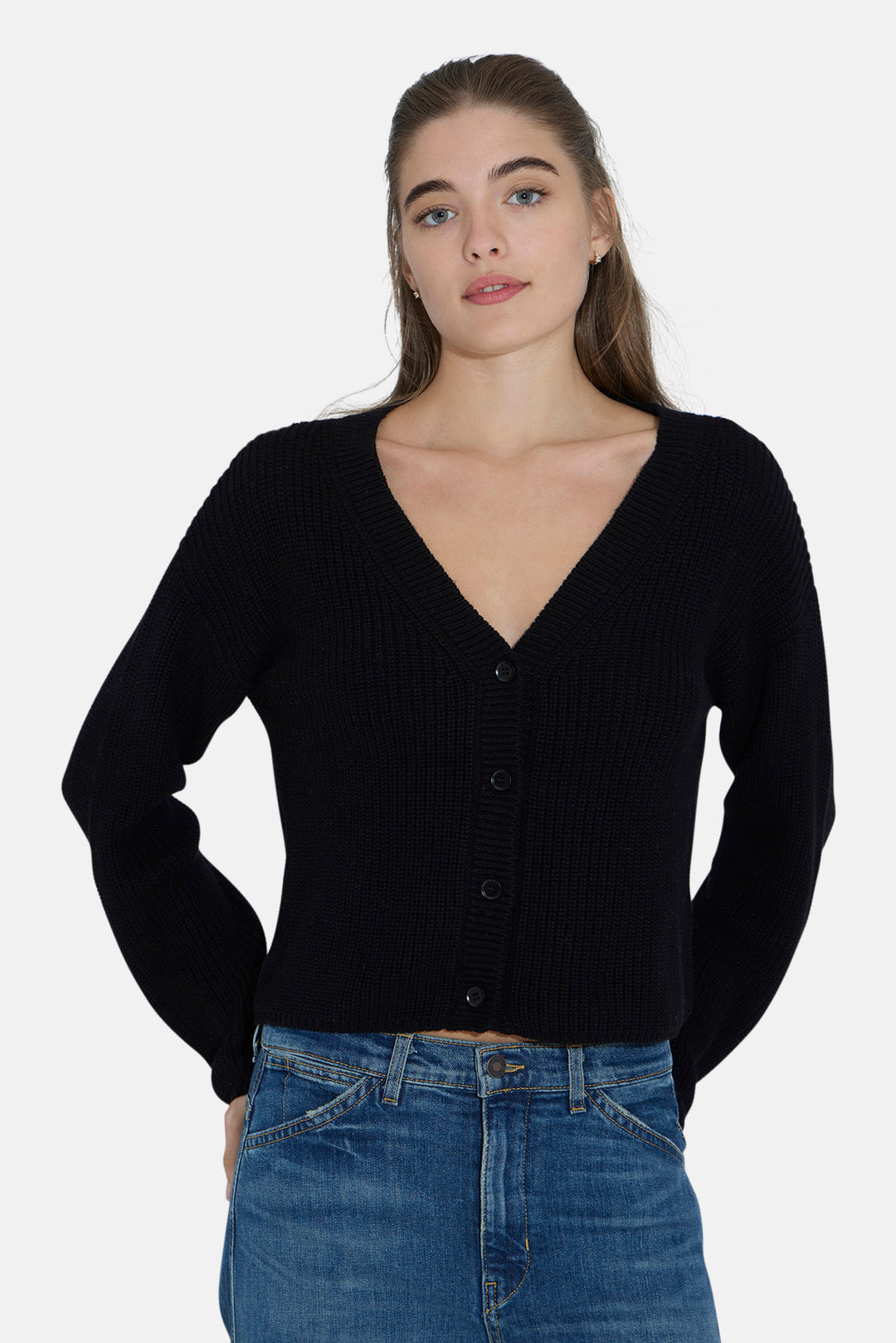 Beatrice Cotton Cardigan Black