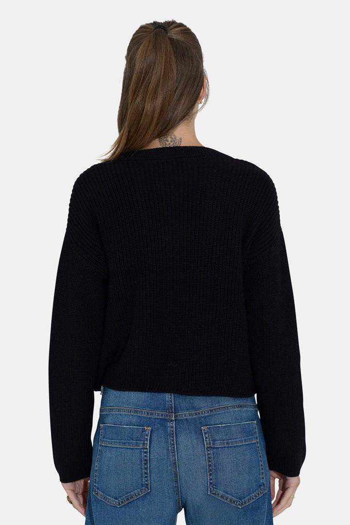 Beatrice Cotton Cardigan Black