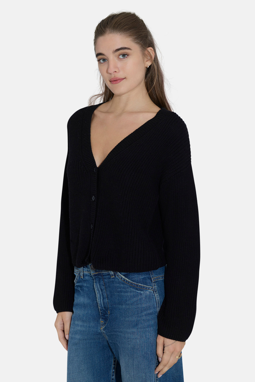 Beatrice Cotton Cardigan Black