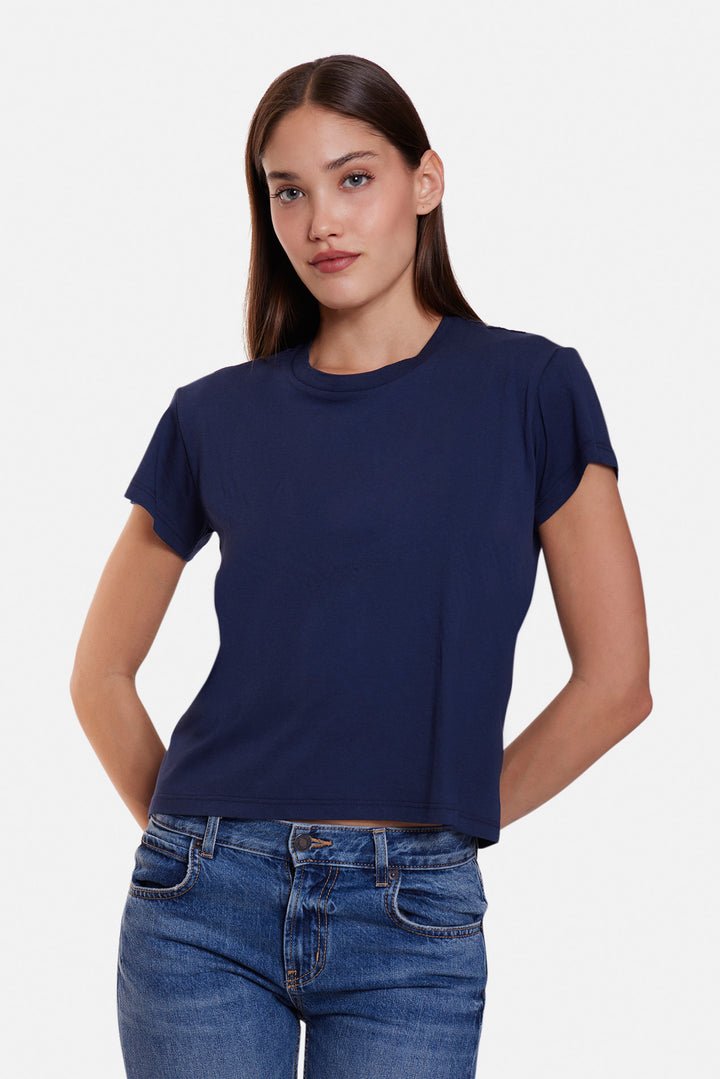 Bebe Lux Tee Navy