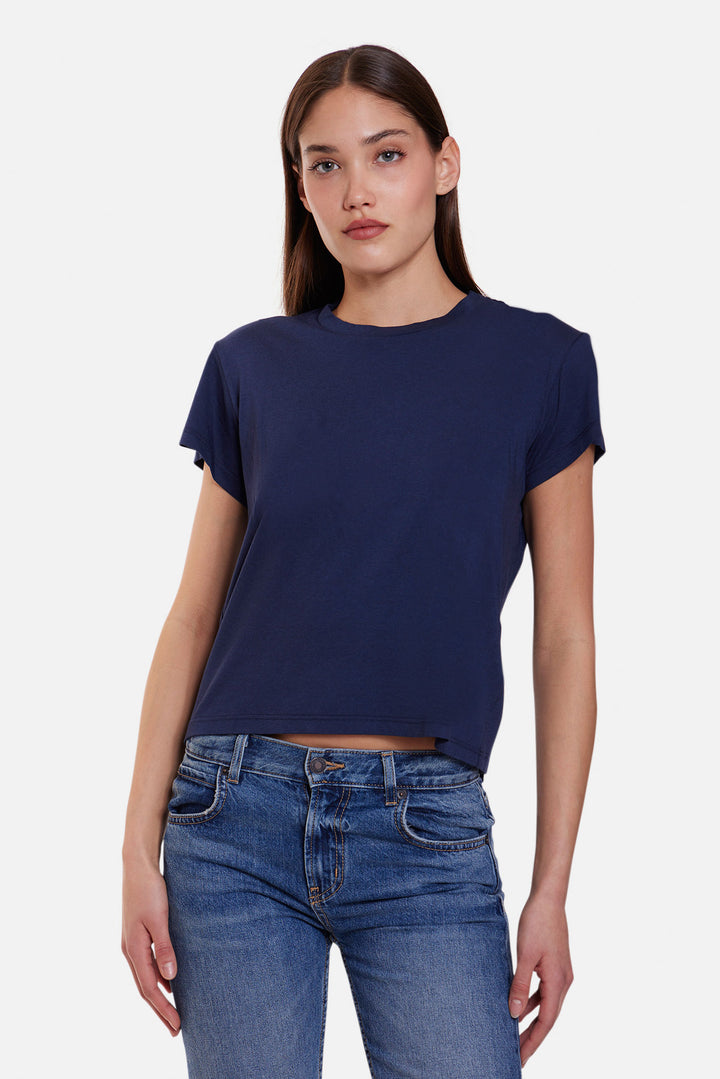 Bebe Lux Tee Navy