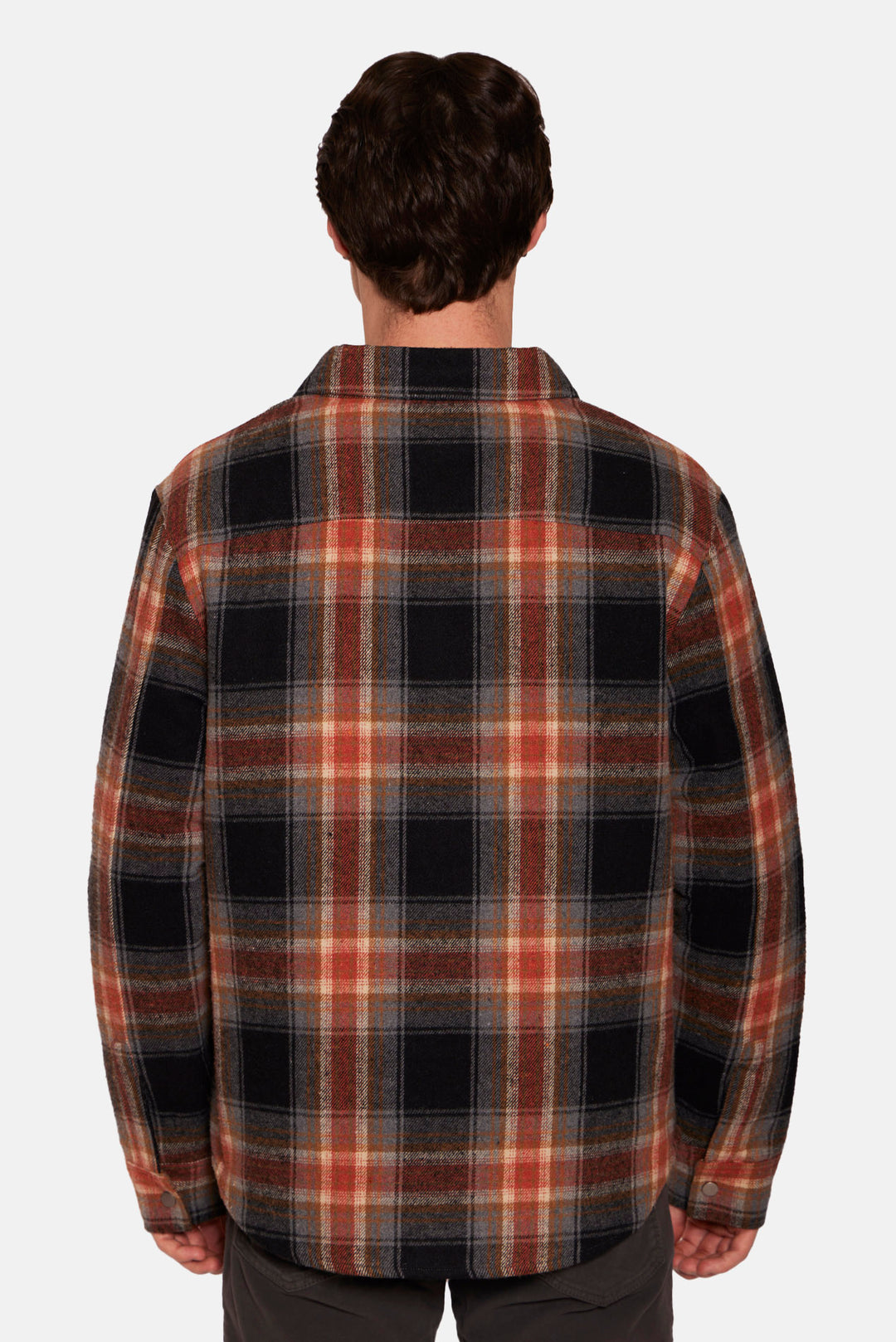 Benny Overshirt w/Quilted Lining Black/Brown Plaid