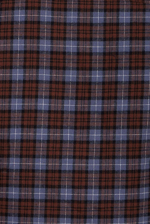Benny Overshirt w/Quilted Lining Blue/Brown Plaid