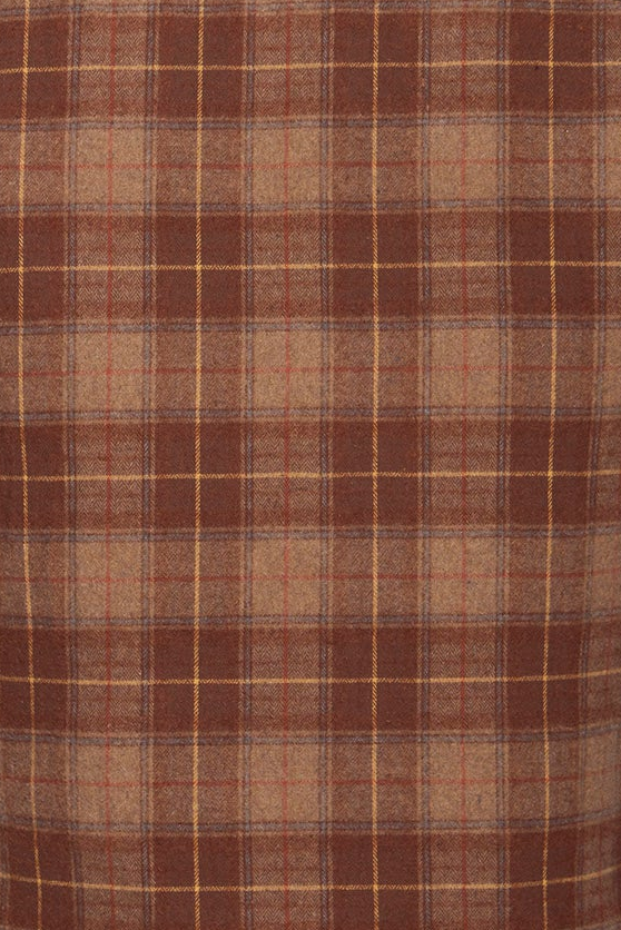 Benny Overshirt w/Quilted Lining Brown/Yellow Plaid