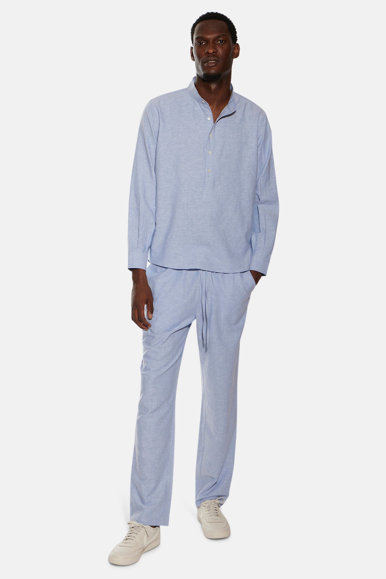 Gabri Pop Over Shirt Chambray – blueandcream
