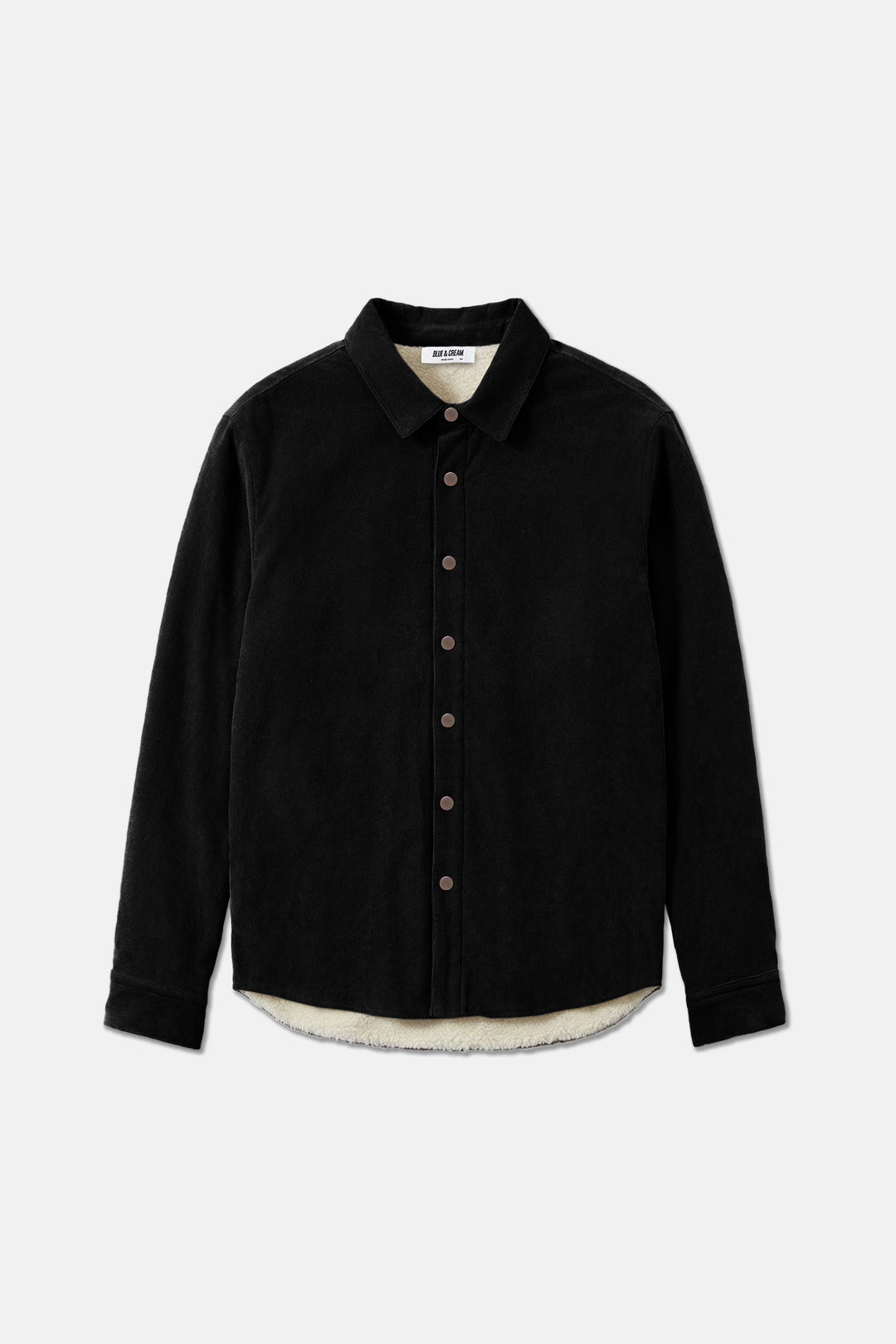 Best Sherpa Overshirt Black/Pure White