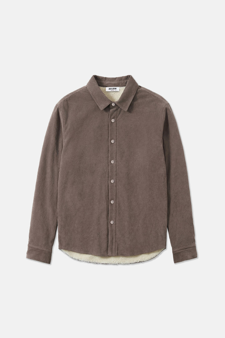 Best Sherpa Overshirt Mocha/Cream