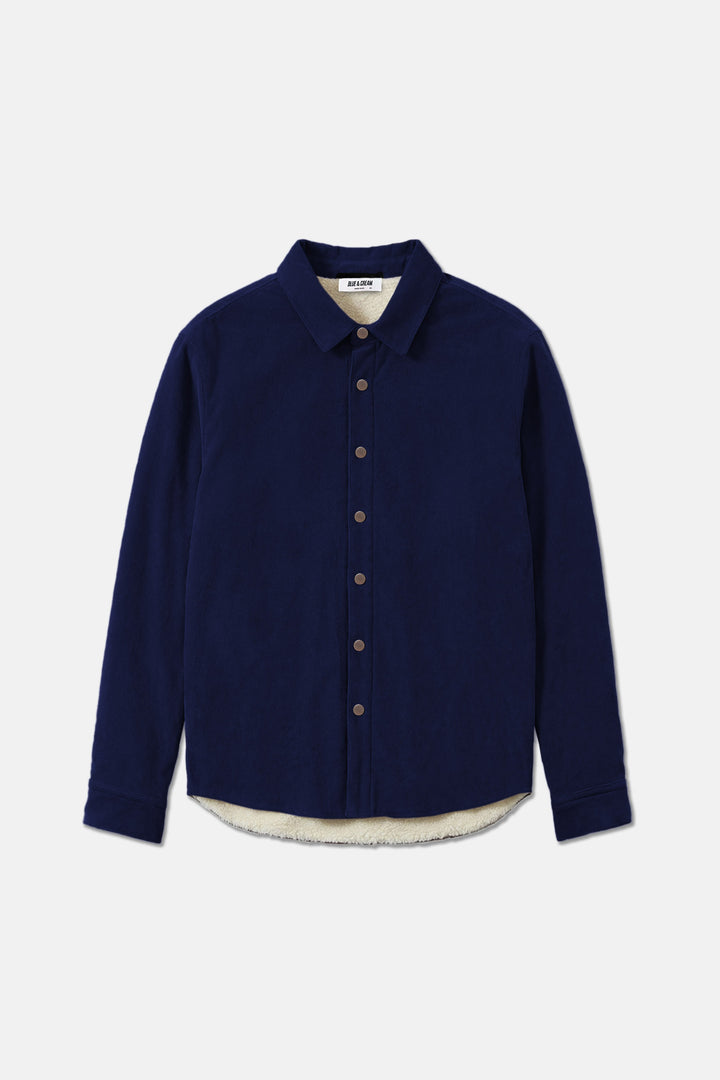 Best Sherpa Overshirt Rich Navy/Mocha