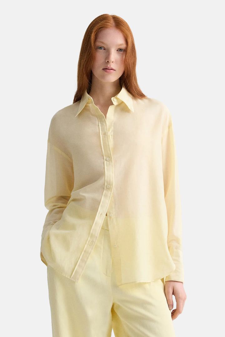 Big Joe Shirt In Cotton Silk Flan
