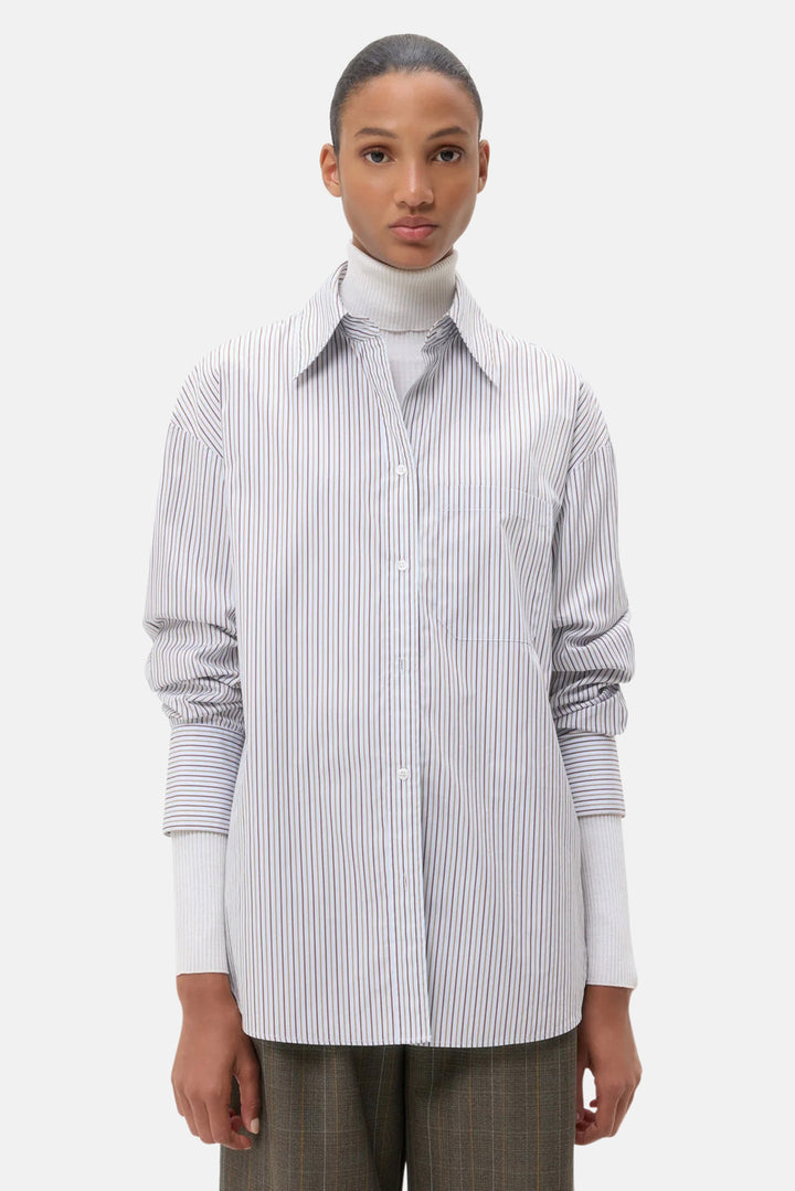 Big Joe Shirt in Baby Blue/Chocolate/Khaki
