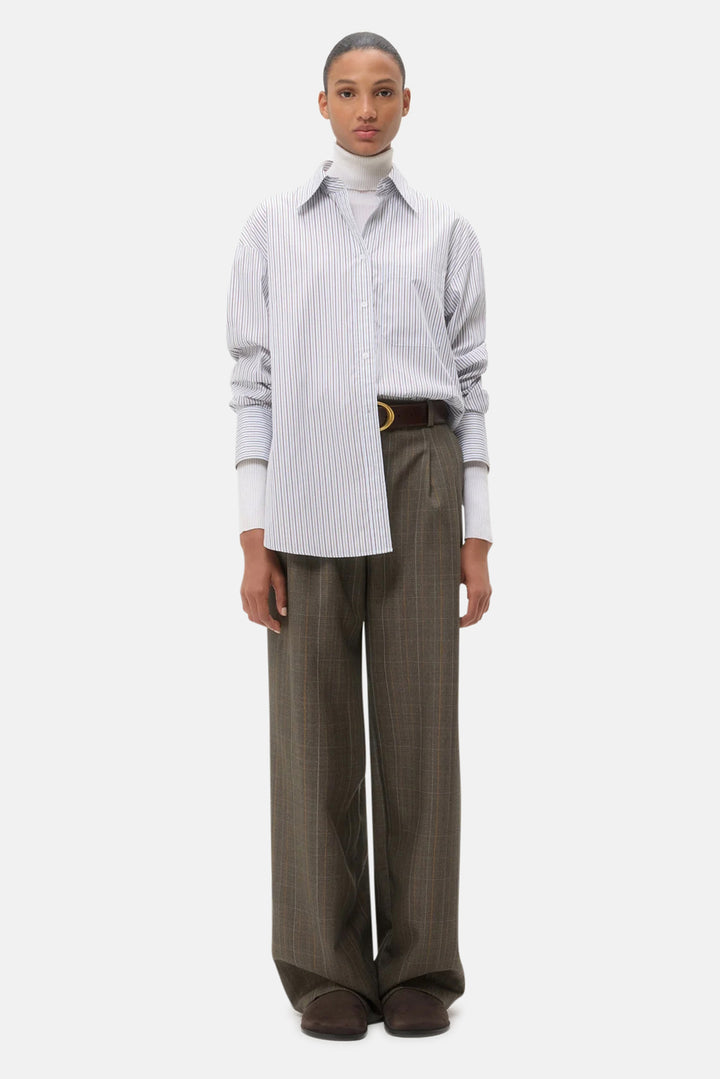 Big Joe Shirt in Baby Blue/Chocolate/Khaki