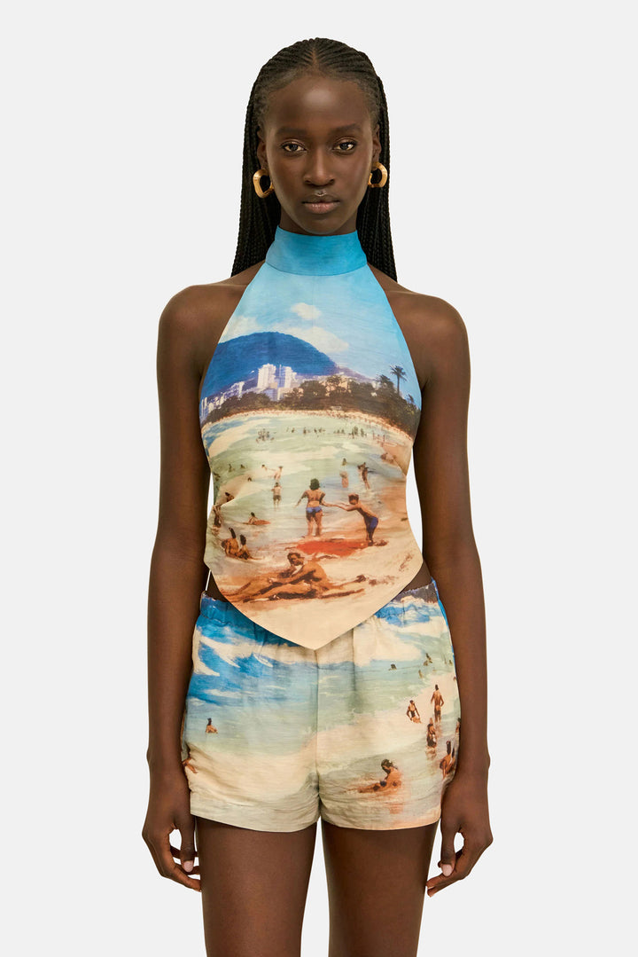 Bina Top Rio Beach Print