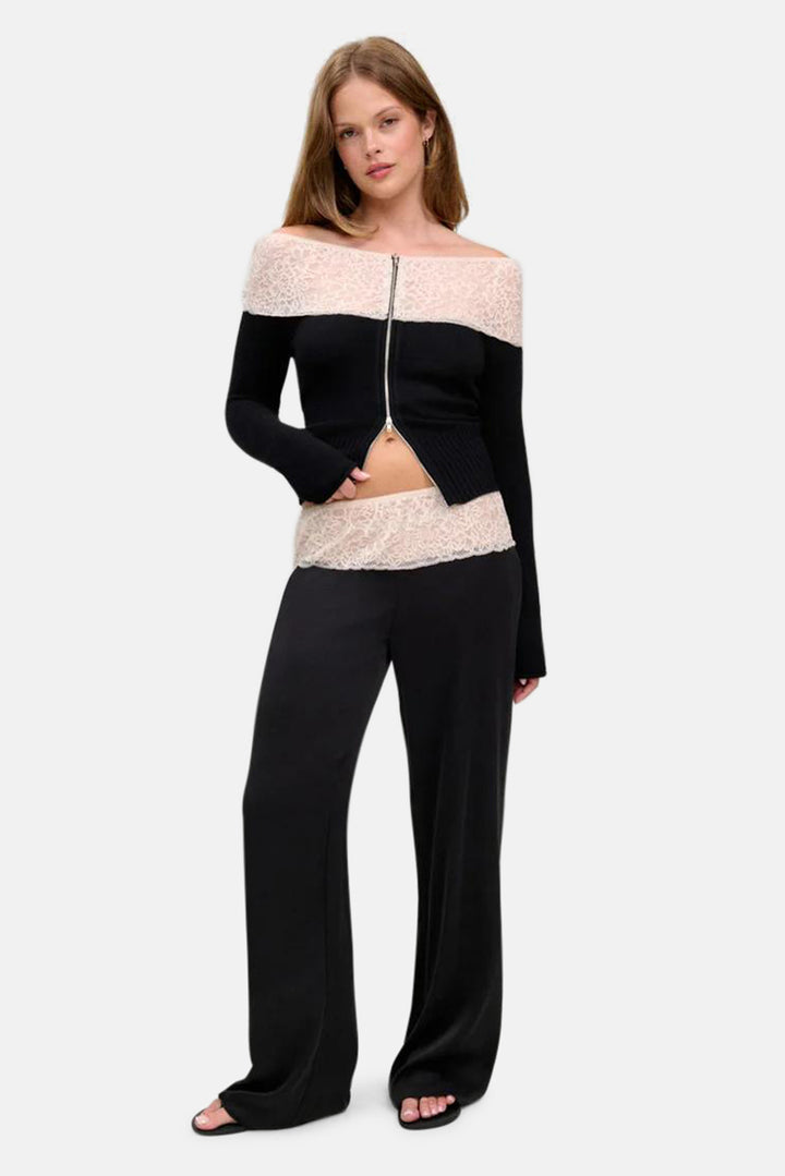 Birdie Lace Silk Pant Evening Lace