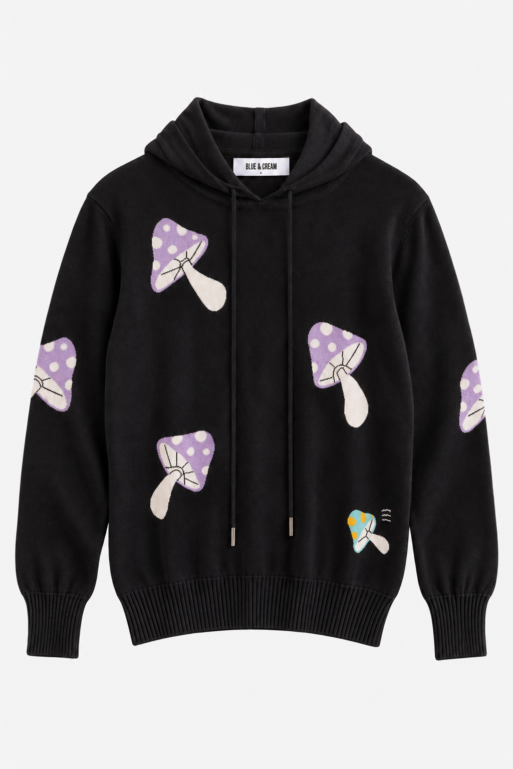 Men's Mushroom Intarsia Pullover Hoodie Multi