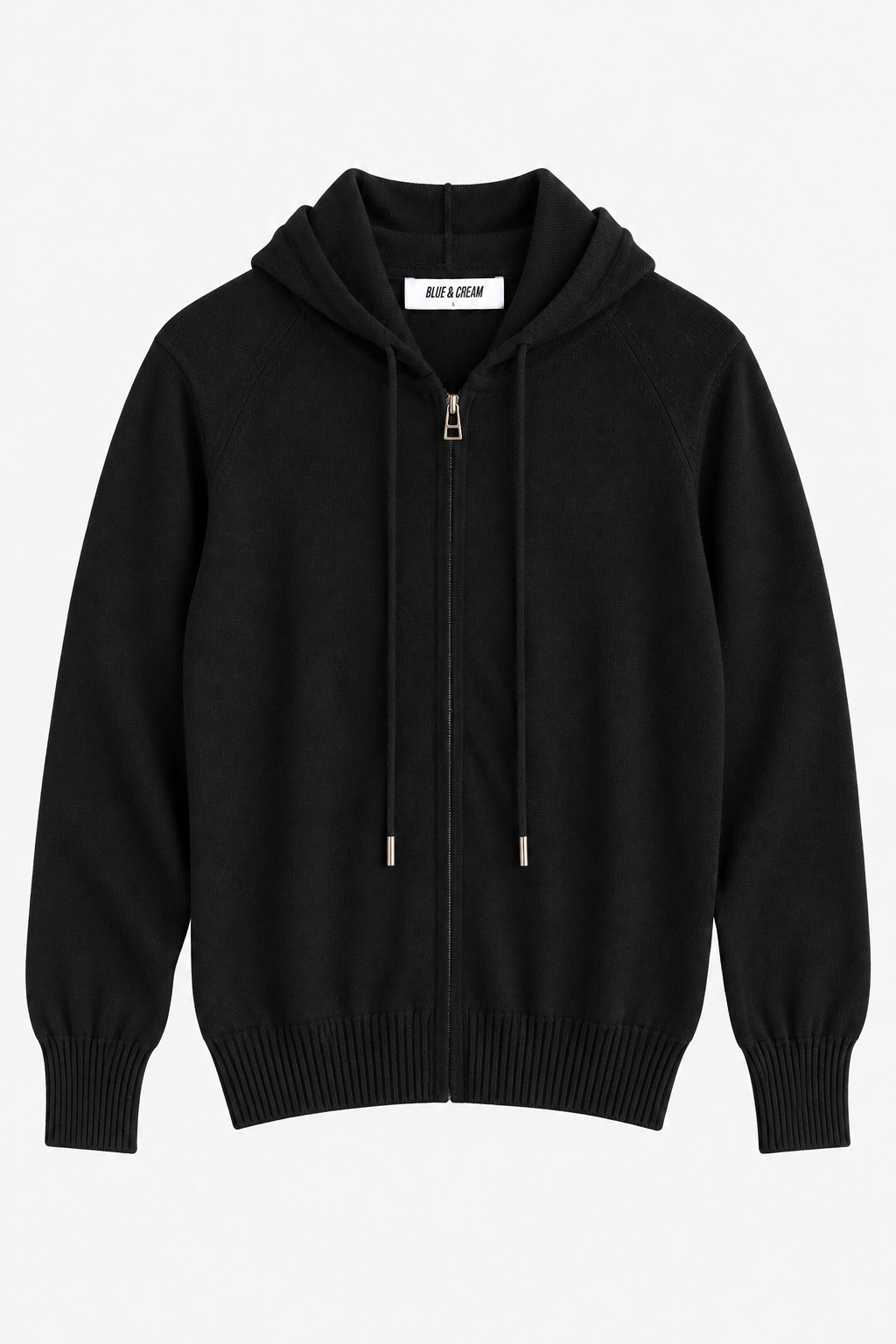 Luke Zip Hoodie Black Lead