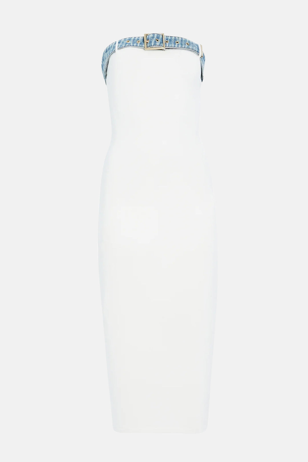 Blanche Knit Denim Dress White/Coastline