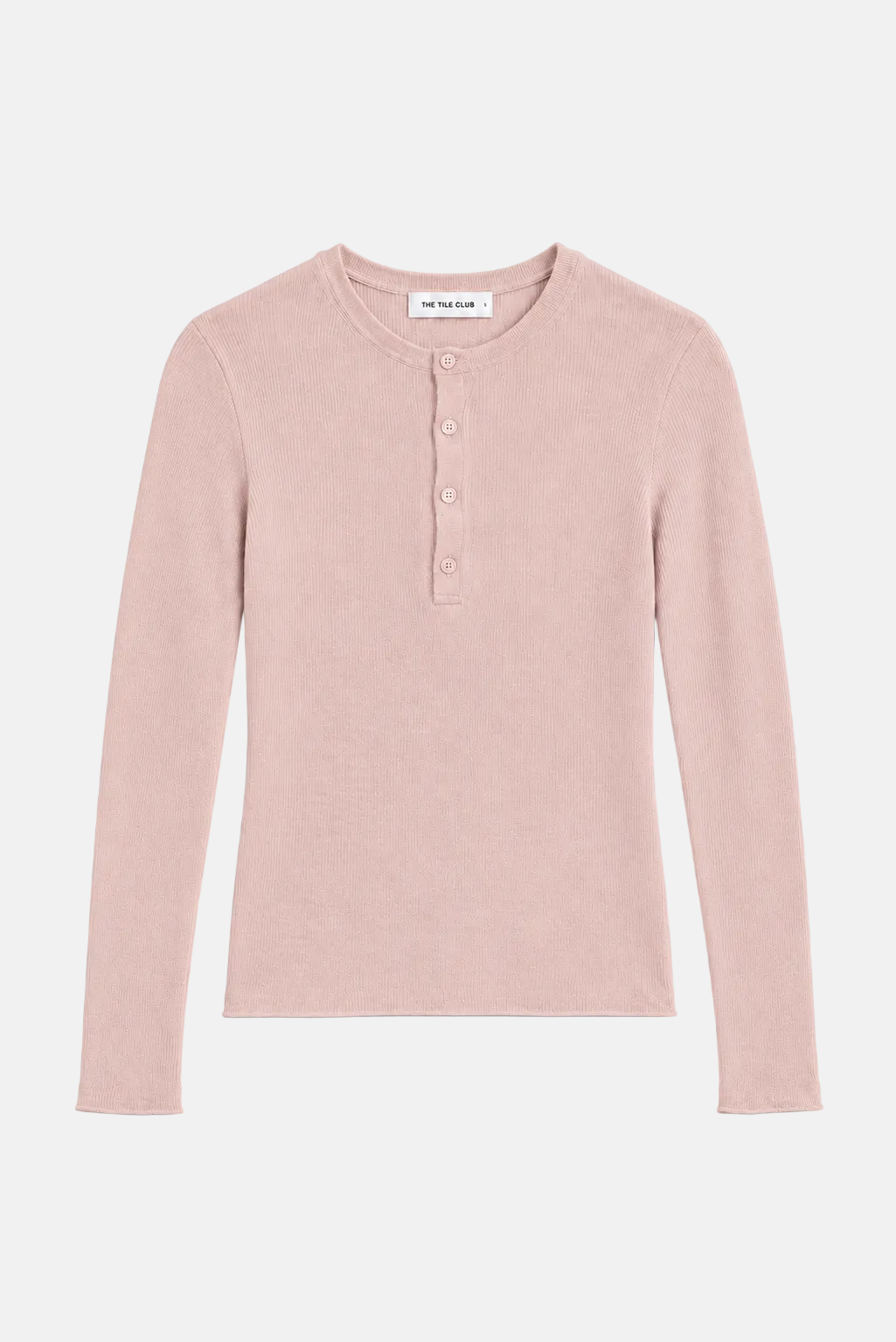 Sylvia Cashmere Henley Sweater Blush